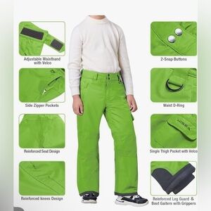 Hisea Kids Snow Pants Size Large